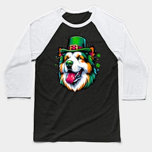 Central Asian Shepherd Dog Celebrates Saint Patrick's Day Baseball T-Shirt